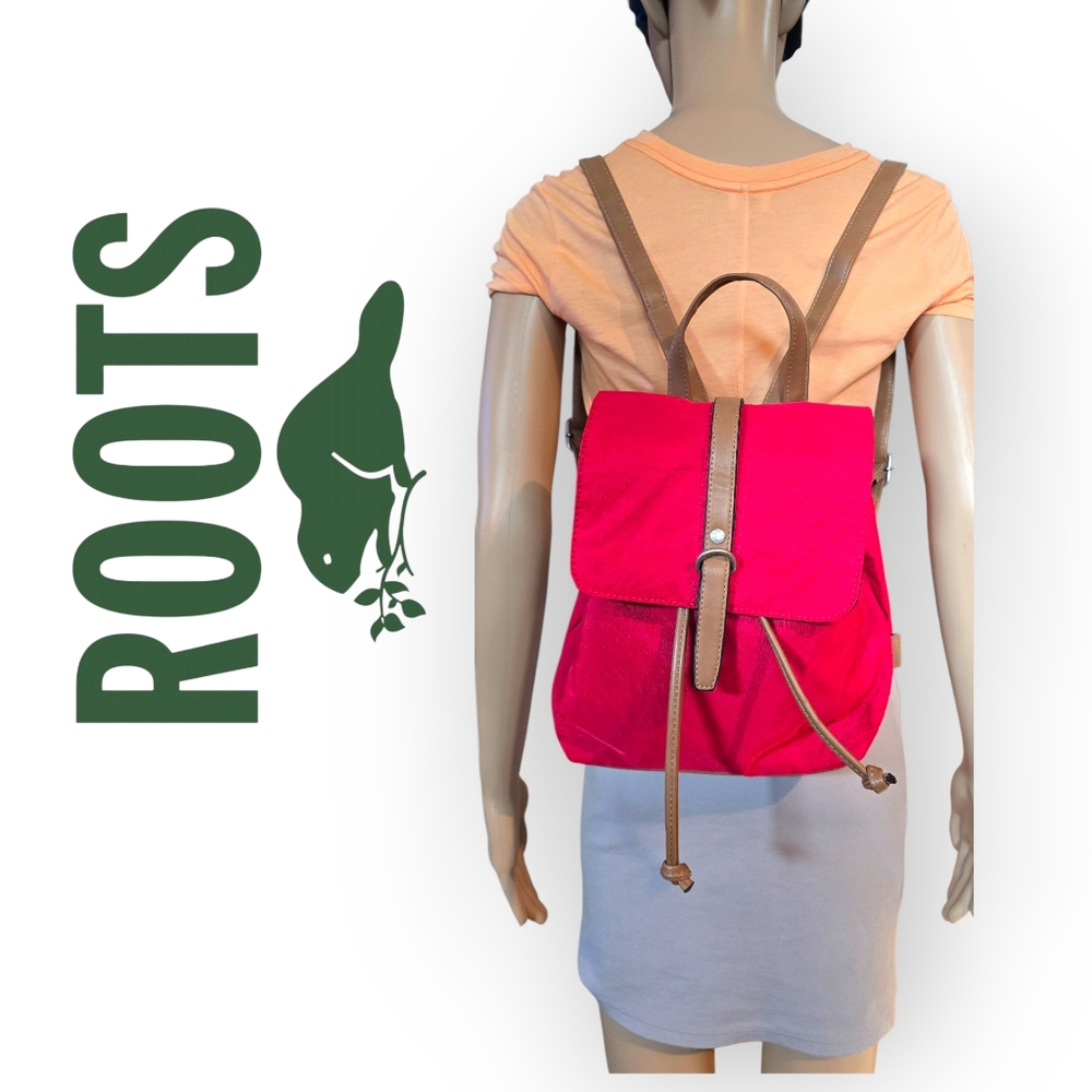 Roots Red  Drawstring Backpack